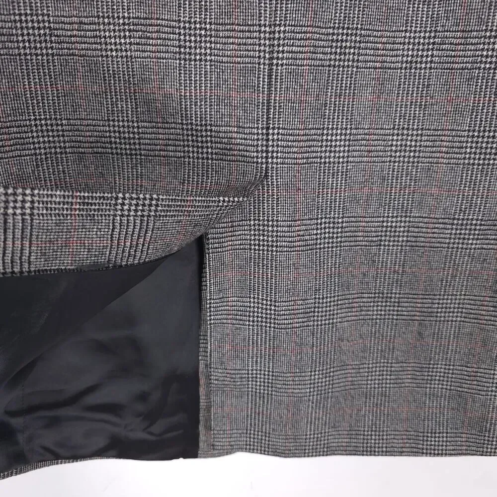 BROOKS BROTHERS Loro Piana WOOL Blazer Sport Coat Size 42 Gray Plaid ITALY 120’s